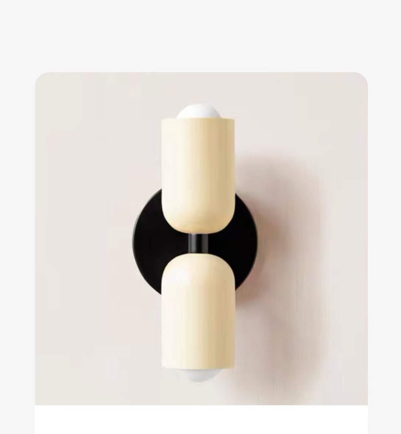 Dual Capsule: Modern Wall Sconce in Green and Cream